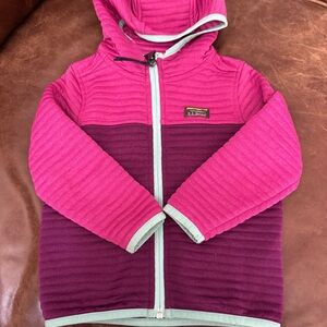 L.L. Bean Kids' Pink and Purple Hooded Jacket